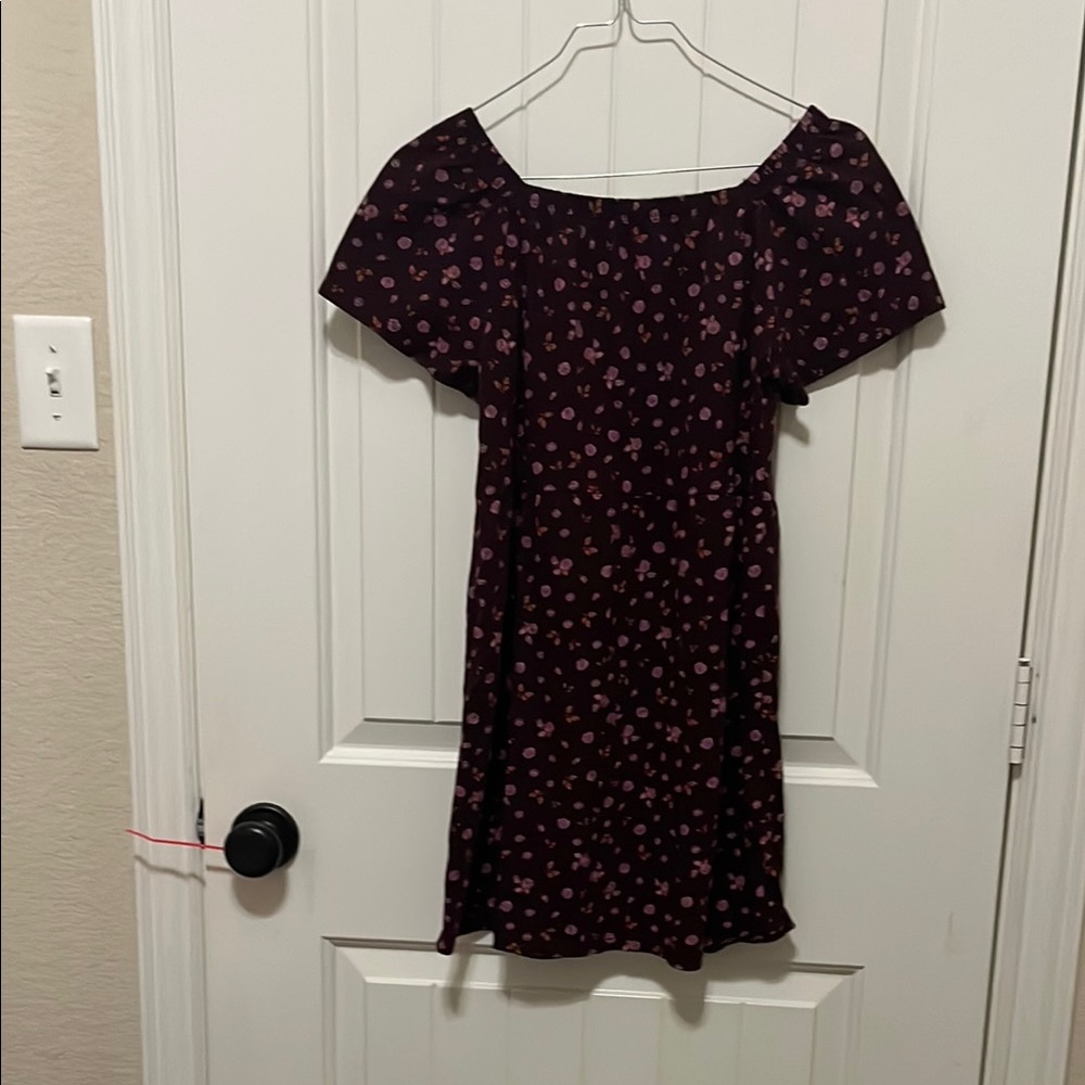Floral Kids Casual Dress - Purple